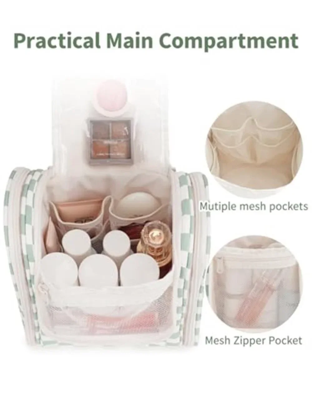 Hanging Toiletry Bag Travel Organizer Makeup Cosmetic Bag Water Resistant Case